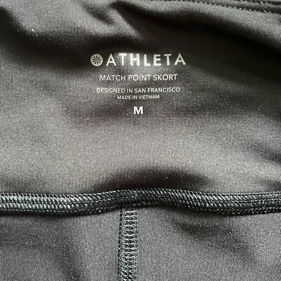 Athleta Match Point Black Gray Camo Skort/Skirt Sz Medium - Picture 2 of 6